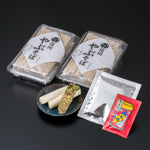 半生そば6人前 つゆ・薬味月セットです。半生そばとつゆ、薬味(ねぎ、わさび一本、七味)が入っています。